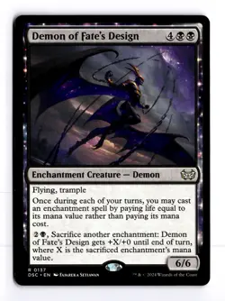 Demon of Fate's Design 137 Commander: Duskmourn: House of Horror R MTG LP - Image 1