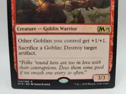 Goblin Trashmaster M19 Core 2019 Rare Goblin Warrior MTG Near Mint - Image 3