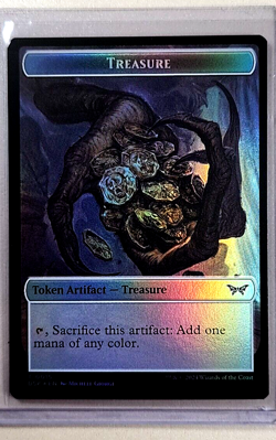 MTG Magic the Gathering Duskmourn House of Horrors Foil Token Treasure / Spirit - Image 1
