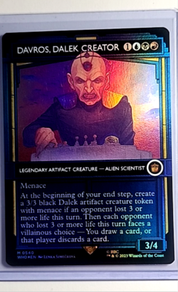2023 MTG Magic The Gathering Doctor Who Showcase Foil #540 Davros Dalek Creator - Image 1