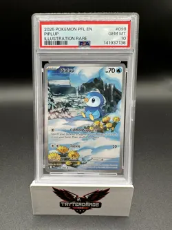 Pokemon PFL EN Piplup Illustration Rare Full Art 098/094 PSA 10 - Image 1