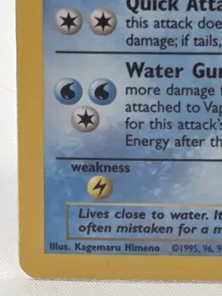 Pokemon TCG Vaporeon Jungle 12/64 Holo Unlimited Holo Rare - Image 4