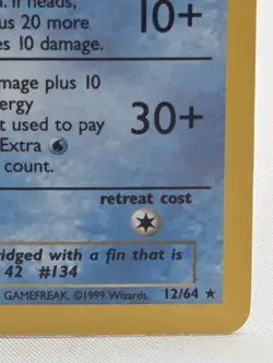Pokemon TCG Vaporeon Jungle 12/64 Holo Unlimited Holo Rare - Image 5