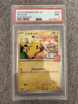 Pokemon Pikachu TCG McDonald's Promo 2025 PSA 9 Mint - Image 1