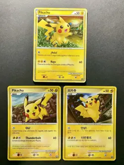 [3-Set] Pikachu World Collection Promos PW Spain Italy Korea Pokemon Card - Image 1