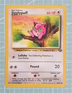 Jigglypuff 54/64 Common: Jungle Pokemon Trading Card Game TCG - Image 1