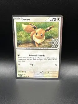 Pokemon Eevee TCG Holo Stamped Holiday Calendar Card 133/165 - Image 1