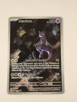 Pokemon Mewtwo TCG Scarlet & Violet Black Star Promo Holo Card 052 MP Condition - Image 1