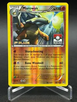 Pokemon TCG Marowak 78/162 1st Place Pokemon League Promo - Image 1