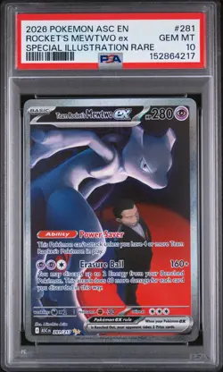 Team Rocket's Mewtwo ex | PSA 10 | #281 SIR | 2026 Pokemon Ascended Heroes - Image 1
