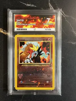 Pokemon Entei - 34 Reverse Holo Promo - Black Star - Ace Grading 7 - NM - Image 1
