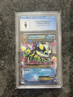 Pokemon PRIMAL KYOGRE EX #55/160 XY Primal Clash - CGC 9 - Image 1