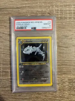2000 POKEMON NEO GENESIS 1ST EDITION #15 STEELIX-HOLO PSA 10 - Image 1