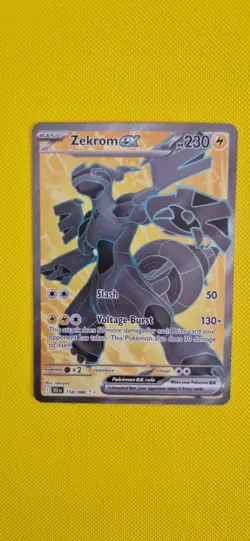 Zekrom ex 158/086 - Scarlet & Violet Black Bolt Ultra Rare Full Art Pokemon TCG - Image 1