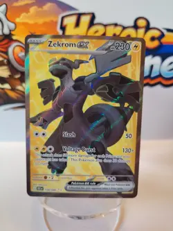 Pokemon TCG Zekrom EX 158/086 Scarlet Violet Black Bolt Ultra Rare Full Art - Image 1