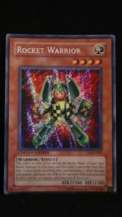 Yugioh - Rocket Warrior CT2-EN005 Secret Rare LIMITED EDITION HOLO - Image 1