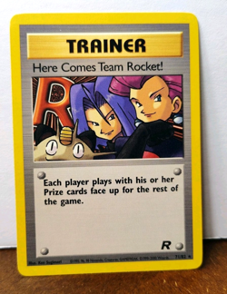 POKEMON HERE COMES TEAM ROCKET! 71/82 RARE TRAINER TEAM ROCKET LP-NM - Image 1