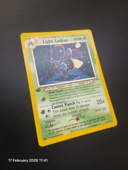 1st EDITION Light Ledian 24/105 Pokemon Card Neo Destiny NM - Image 2