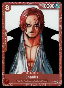 6 x ENGLISH RED FILM FOILS - SHANKS SANJI USOPP+ MORE P-016 ONE PIECE CARD GAME - Image 2