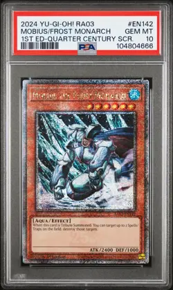 Mobius the Frost Monarch Yugioh 2024 RA03-EN142 QCR 1st Edition PSA 10 - Image 1