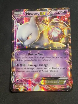 2016 Pokemon Ex XY107 Mewtwo Ex Black Star Promo TCG Pokemon Card - Image 1