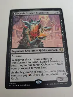 1 x MTG Magic The Gathering Lorwyn Eclipsed Grub, Storied Matriarch rare exc con - Image 1