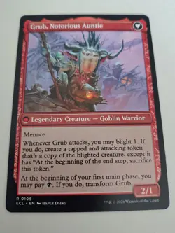 1 x MTG Magic The Gathering Lorwyn Eclipsed Grub, Storied Matriarch rare exc con - Image 2