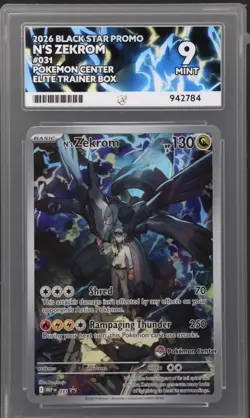 Pokemon TCG Ascended heroes N's Zekrom 031 Black Star Promo Pokemon Center Ace 9 - Image 1
