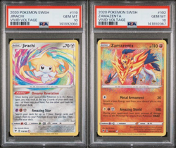 SEQUENTIAL PSA 10 JIRACHI 119 ZAMAZENTA 102 VIVID VOLTAGE AMAZING RARE POKEMON - Image 1