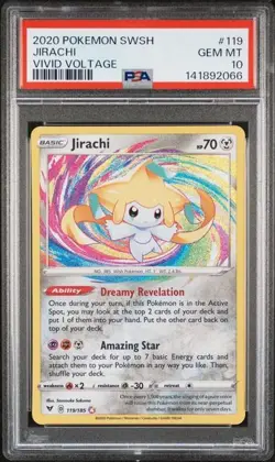SEQUENTIAL PSA 10 JIRACHI 119 ZAMAZENTA 102 VIVID VOLTAGE AMAZING RARE POKEMON - Image 2
