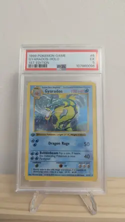 PSA 5 Pokemon 1st edition base set shadowless Gyarados Holo 6/101 - Image 1