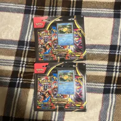 2 x Pokemon TCG Mega Evolution 3-Pack Blister Card Psyduck Foil Promo Sealed - Image 1