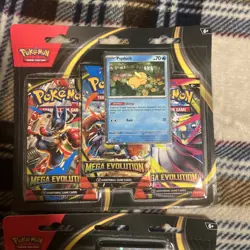 2 x Pokemon TCG Mega Evolution 3-Pack Blister Card Psyduck Foil Promo Sealed - Image 2