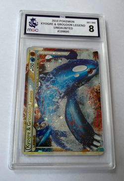 MGC PSA 2010 POKEMON HOLO KYOGRE & GROUDON LEGEND UNDAUNTED GRADE 8 - Image 1