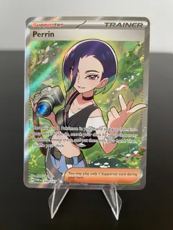 Perrin 209/167 Full Art Holo Ultra Rare Pokemon Twilight Masquerade NM - Image 1