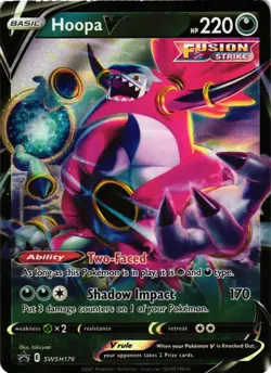 Pokemon TCG Hoopa V SWSH176 SWSH Black Star Promo NM - Image 1