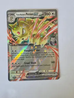 Team Rocket's Persian ex 218 Holo Promo Scarlet & Violet Promo Pokemon Holo NM - Image 1