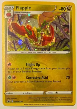 Pokemon TCG Sword & Shield Promo - Flapple - Holo - SWSH189 - NM - Image 1