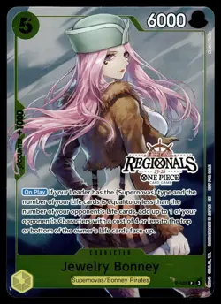 One Piece Jewelry Bonney P-085 OFFLINE REGIONALS TOURNAMENT STAMP PROMO ALT ART - Image 1