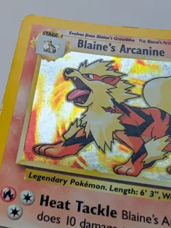 Blaine's Arcanine 1/132 Gym Challenge 2000 Holo Rare Pokemon Card TCG - Image 2