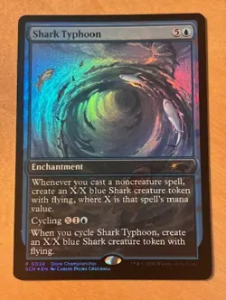 Magic the Gathering MTG Shark Typhoon Foil Promo Store Championship NM - Image 1