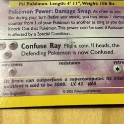 Alakazam 1/110 Legendary Collection Holo Rare Pokemon TCG Heavy Play - Image 5