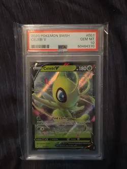 2020 Pokemon SwSh #001 Celebi V PSA GEM 10 - Image 1