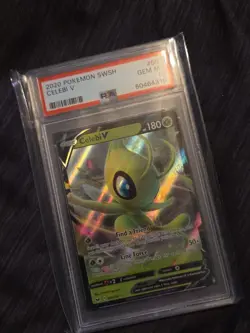 2020 Pokemon SwSh #001 Celebi V PSA GEM 10 - Image 3