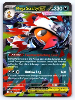Mega Scrafty ex 135/217 Double Rare ME: Ascended Heroes Pokemon Near Mint - Image 1