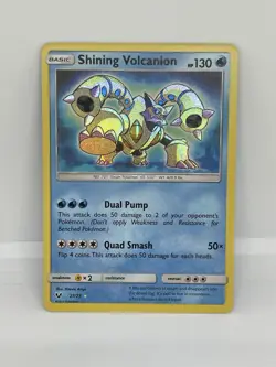 Pokemon Card Shining Volcanion Shining Legends Holo Shiny Rare 27/73 NM - Image 1