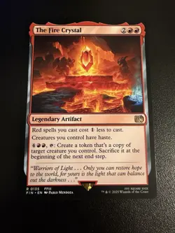 MTG Final Fantasy The Fire Crystal Legendary Artifact RARE REGULAR #0135 - Image 1