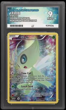 Celebi XY111 Black Star Promo 2016 Mythical Pokemon Coll Full Art Holo ACE 9 - Image 1
