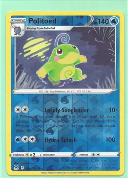 3 POKEMON POLITOED 32/196 POLIWHIRL 31 POLIWAG 30- LOST ORIGIN- REV HOLO NM/M - Image 2
