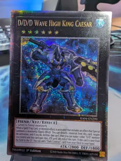 YuGiOh! D/D/D Wave High King Caesar RA04-EN290 Quarter Century Rare 1st Ed - Image 1